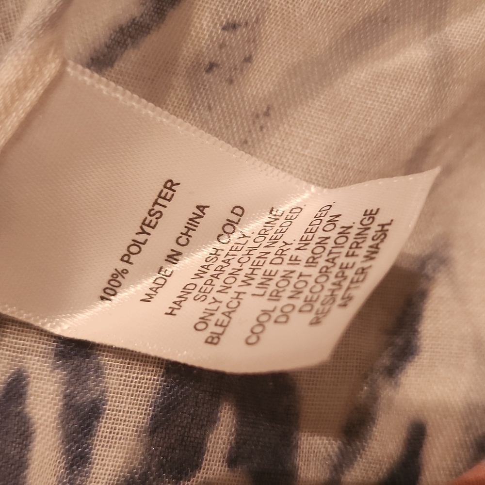 Spicy Sandia Blue White Pink Patterned Kimono One Size - Picture 6 of 6